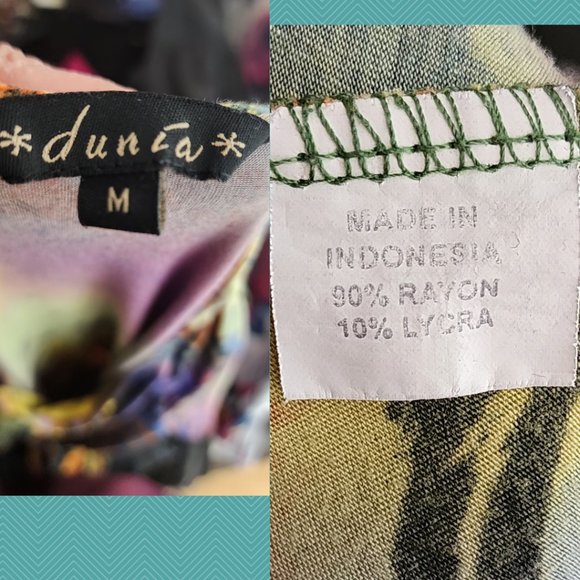 Dunia Abstract Colorful Printed Tunic Tee - Picture 4 of 4